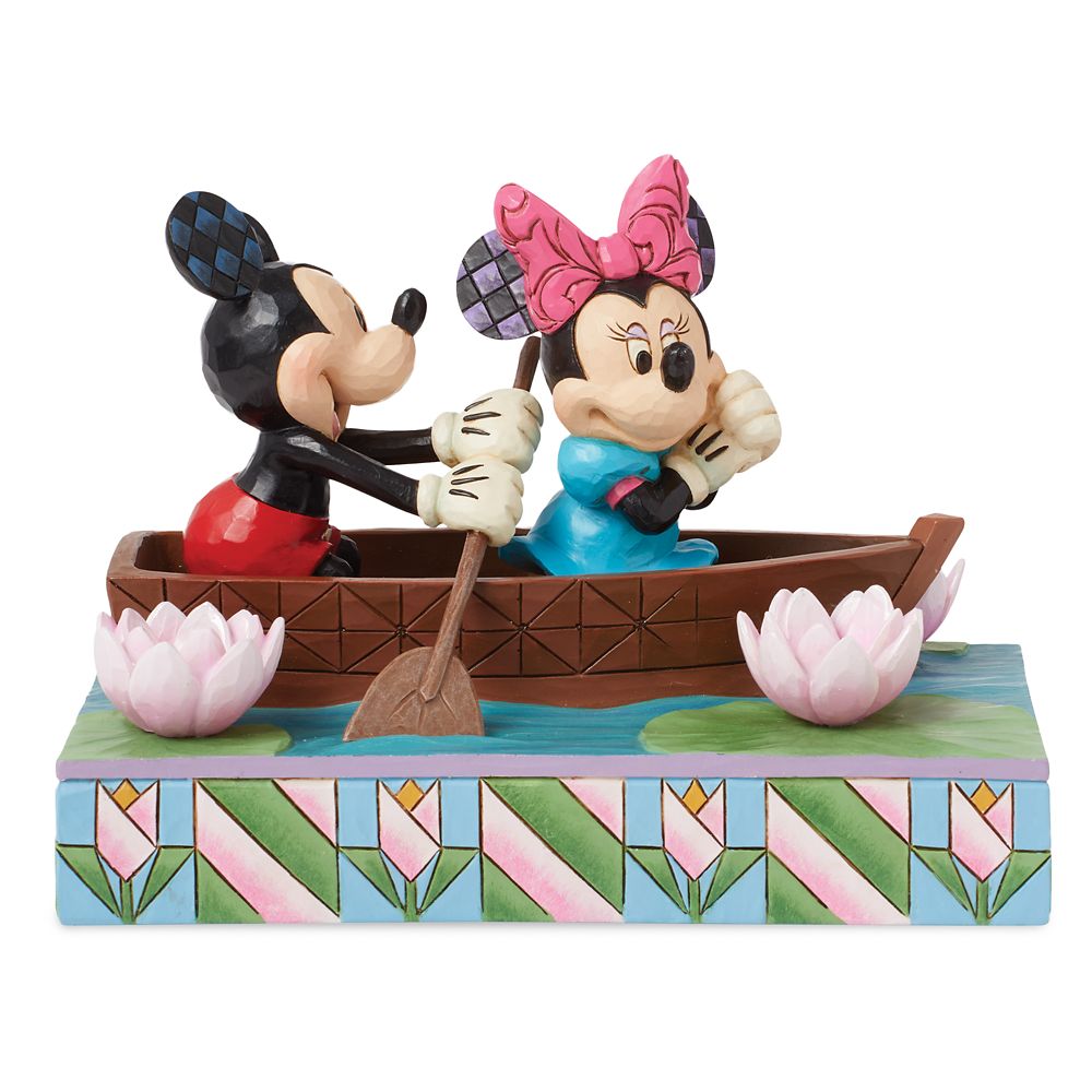 Mickey and Minnie Mouse Row-mance is in the Air Light-Up Figure by Jim Shore Official shopDisney