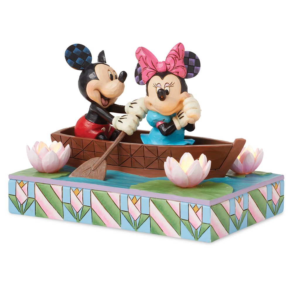 Mickey and Minnie Mouse ''Row-mance is in the Air'' Light-Up Figure by Jim Shore