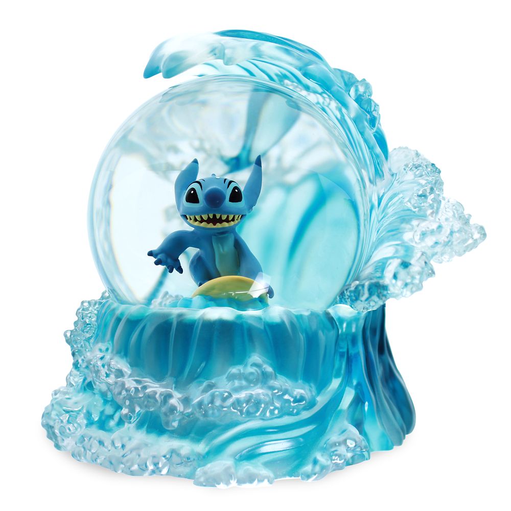 Stitch Surfing Water Globe by Enesco - Lilo & Stitch