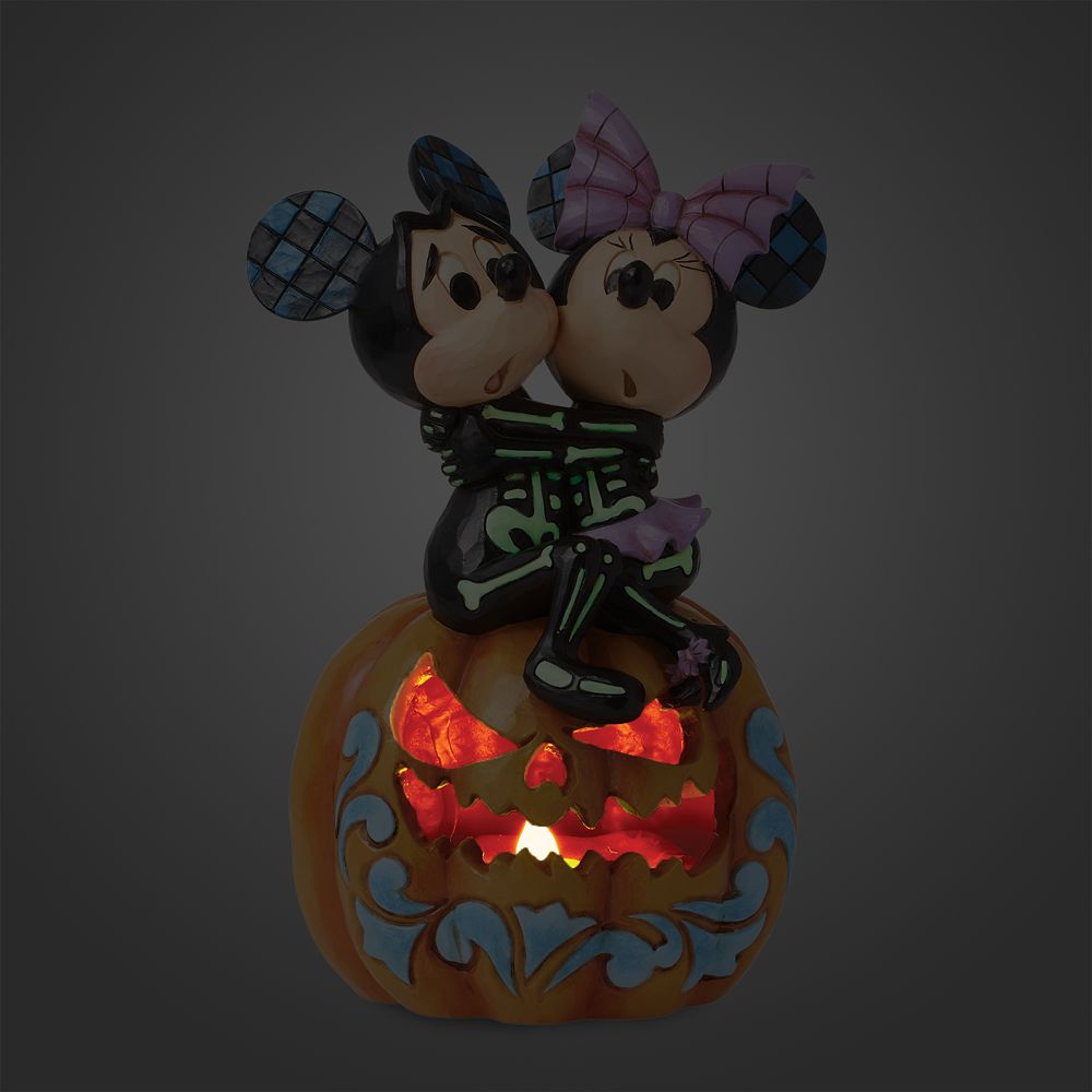 Mickey and Minnie Mouse ''Spine Tingling Sweethearts'' Light-Up Figure by Jim Shore