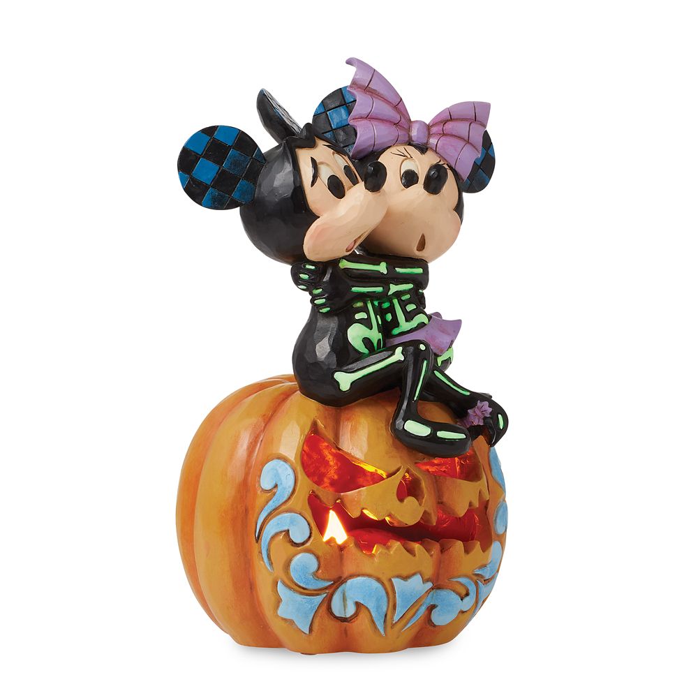 Mickey and Minnie Mouse ''Spine Tingling Sweethearts'' Light-Up Figure by Jim Shore