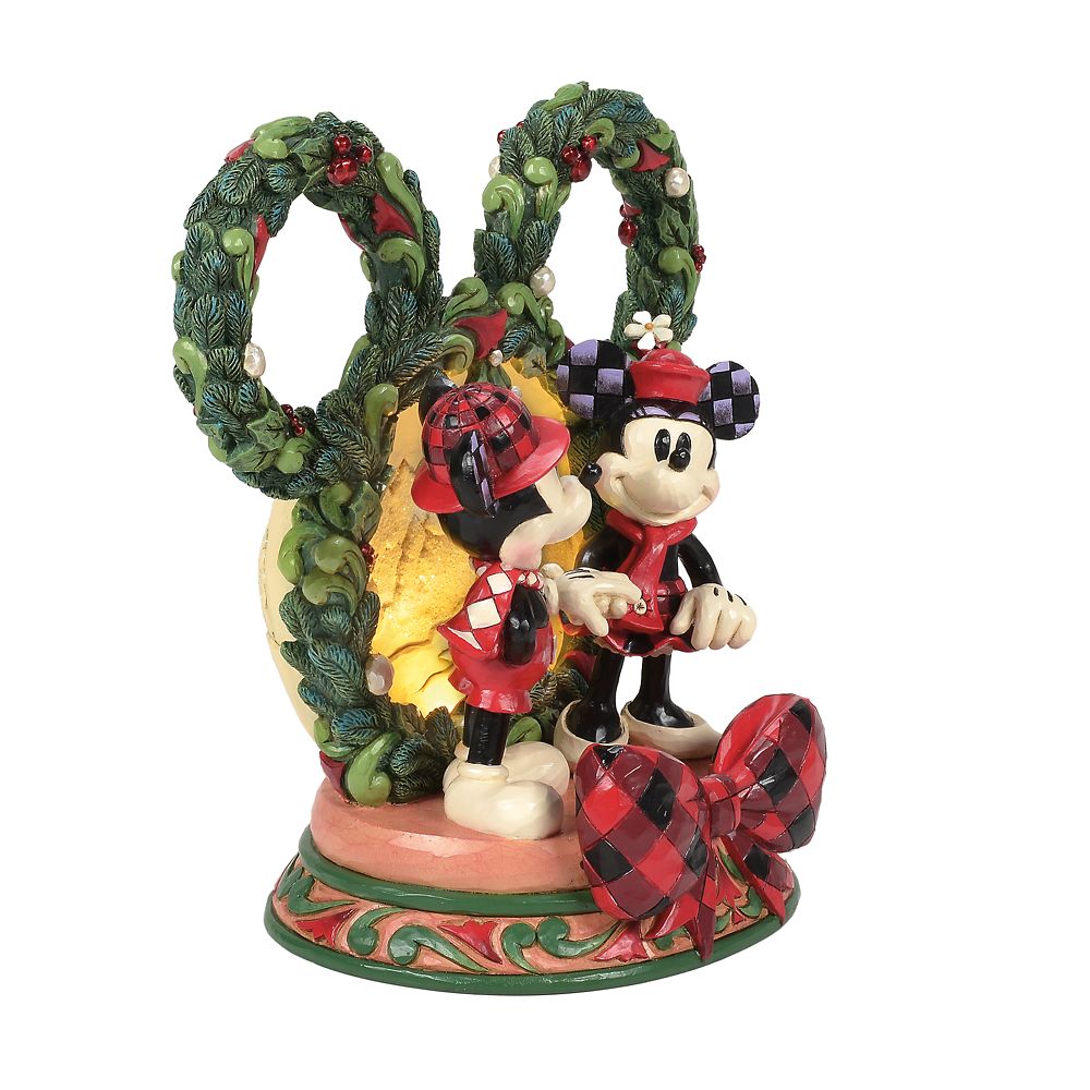 Mickey and Minnie Mouse ''Magical Winter Moments'' Light-Up Figure by Jim Shore