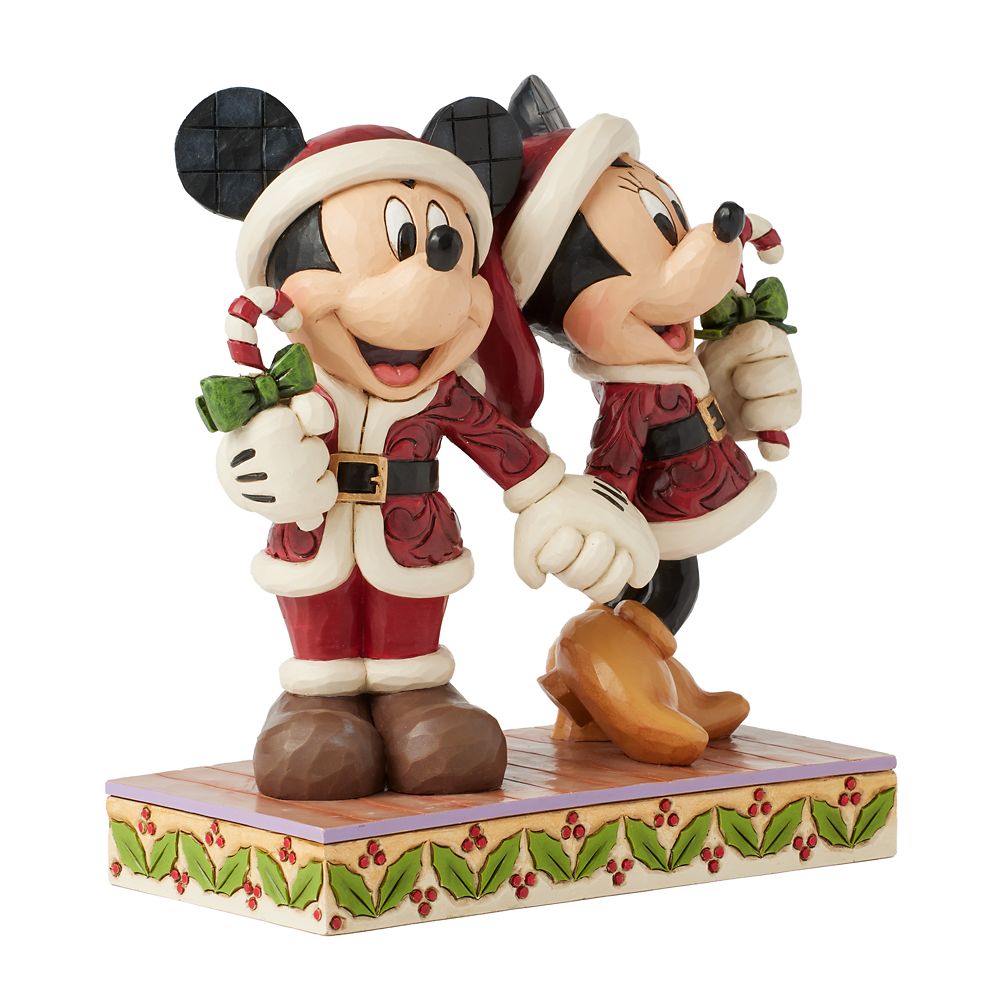 Santa Mickey and Minnie Mouse ''Candy Cane Christmas'' Figure by Jim Shore