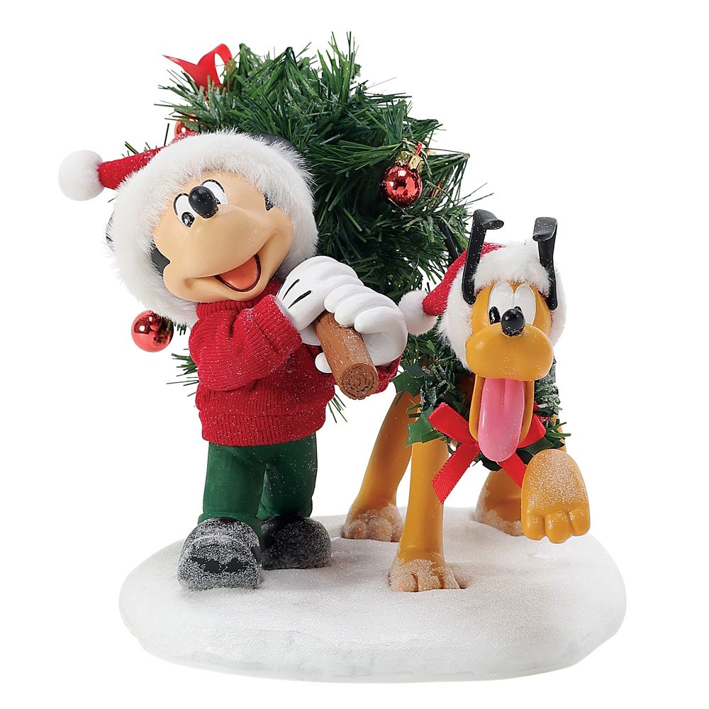 Mickey Mouse and Pluto ''Mickey's Perfect Tree'' Figure by Department 56