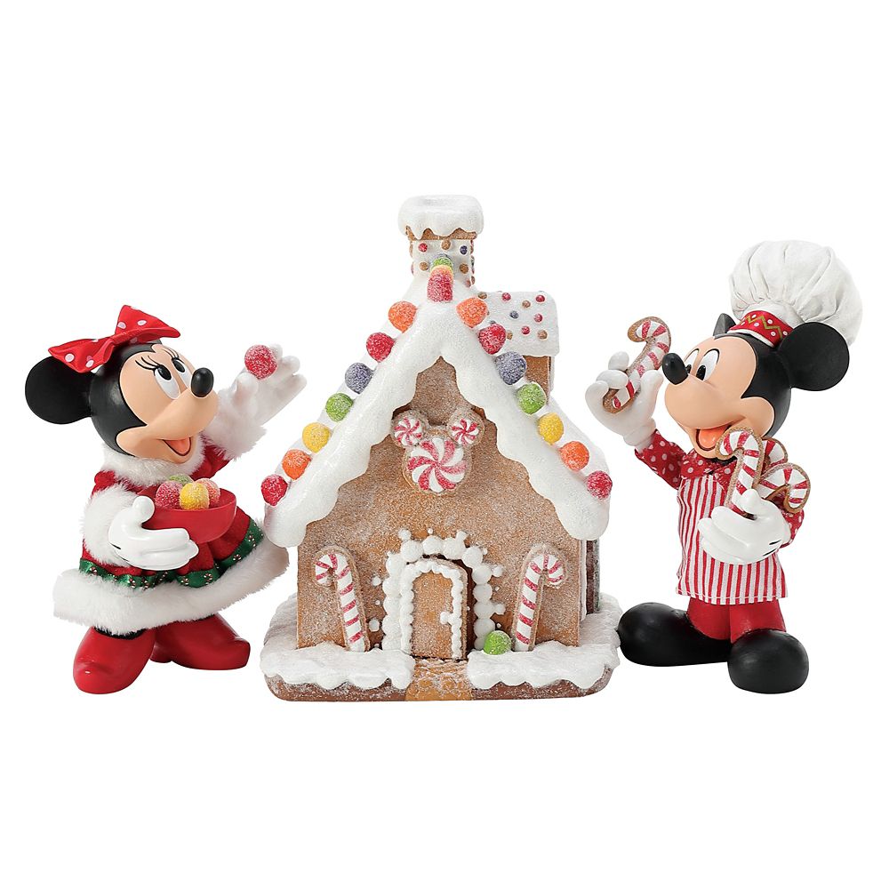 Minnie and Mickey Mouses Gingerbread House Figure by Department 56 Official shopDisney