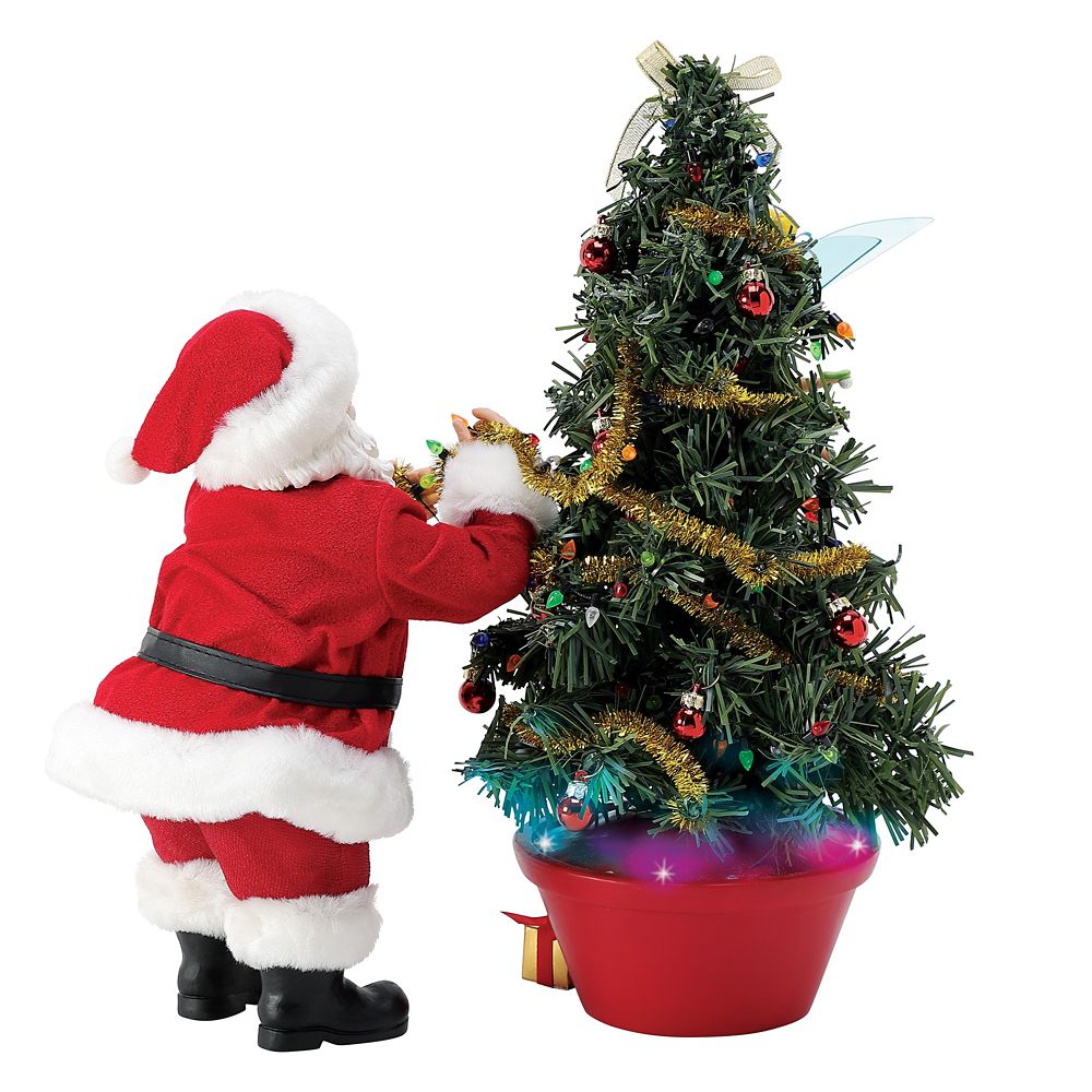 Tinker Bell and Santa Claus ''A Little Bit of Pixie Dust'' Light-Up Figure by Department 56