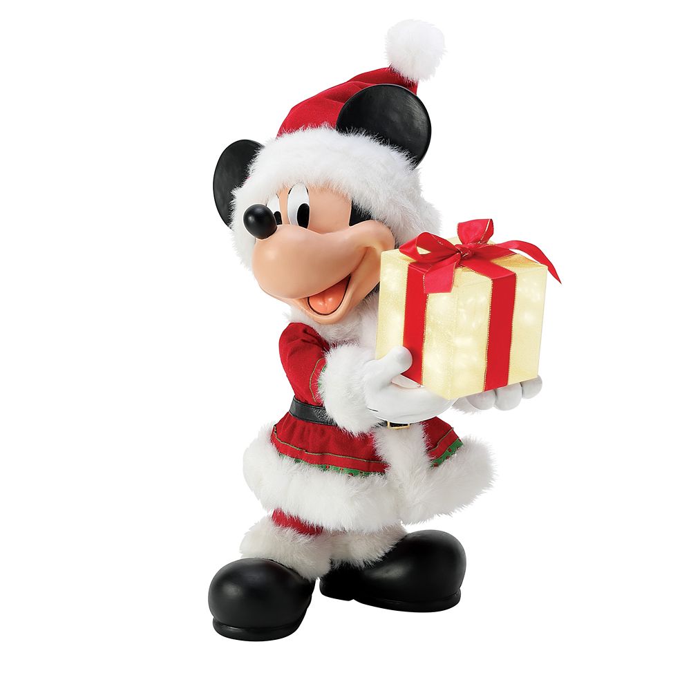 Santa Mickey Mouse Mickeys Big Gift Holiday Figure by Department 56 Official shopDisney