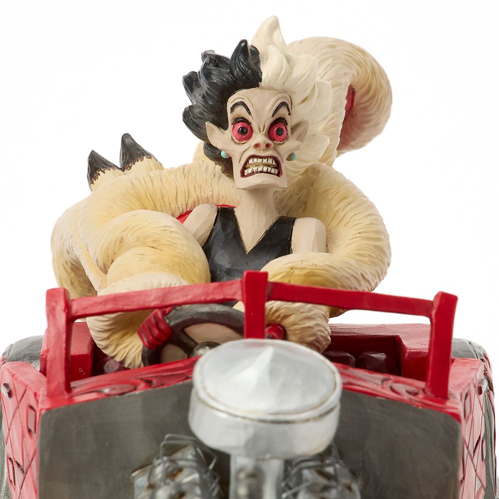 Cruella De Vil ''Driving De Vil-ishly'' Musical Figure by Jim Shore - 101 Dalmatians