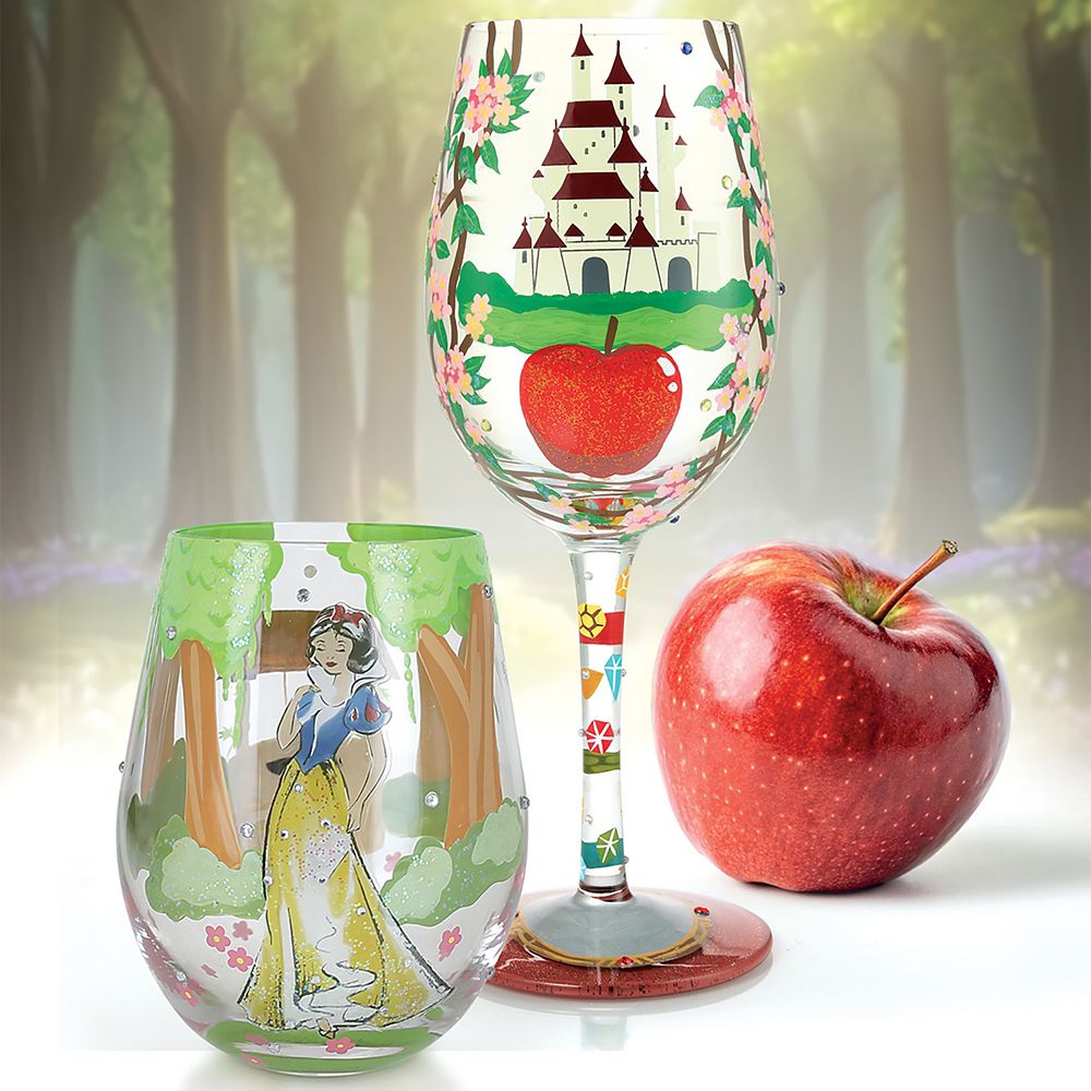 Snow White ''Life is a Fairytale'' Stemmed Glass by Lolita