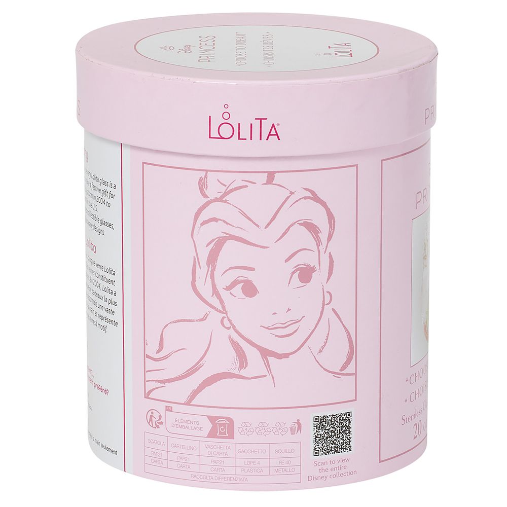 Belle ''Choose to Dream'' Stemless Glass by Lolita &ndash; Beauty and the Beast