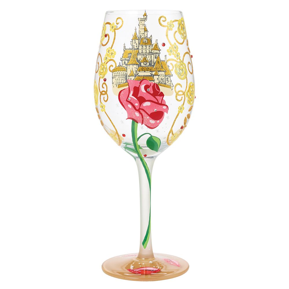 Belle ''Bold Like a Rose'' Stemmed Glass by Lolita &ndash; Beauty and the Beast