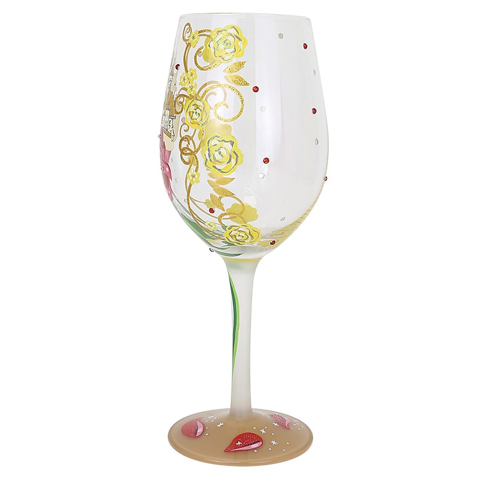 Belle ''Bold Like a Rose'' Stemmed Glass by Lolita &ndash; Beauty and the Beast