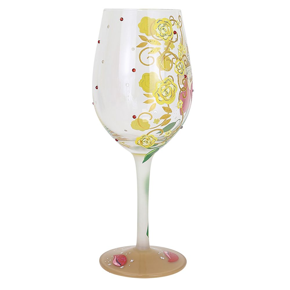 Belle ''Bold Like a Rose'' Stemmed Glass by Lolita &ndash; Beauty and the Beast