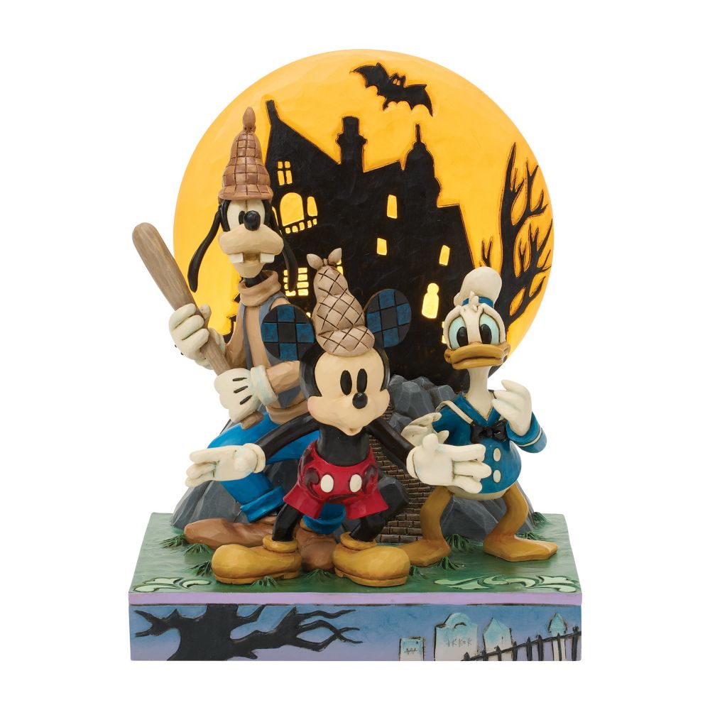 Mickey Mouse and Friends ''Look Out! Ghosts!'' Light-Up Figure by Jim Shore - Lonesome Ghosts