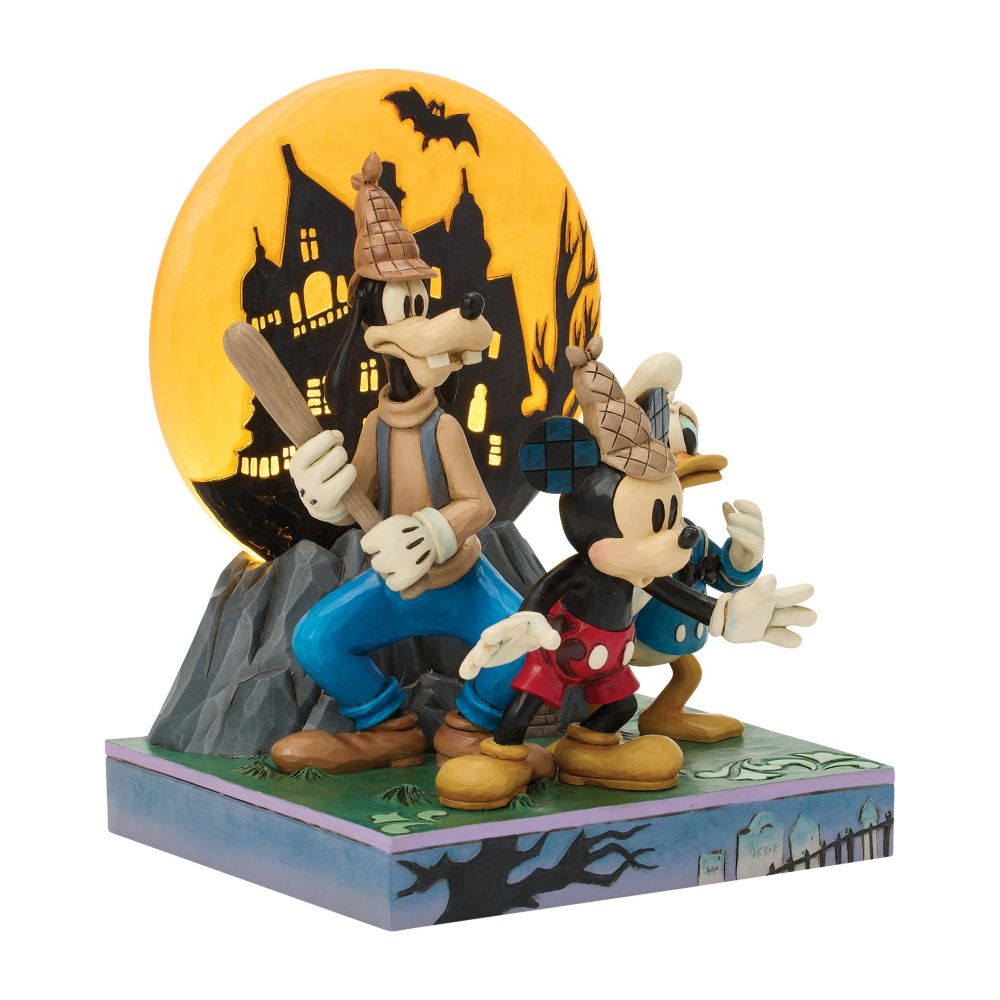 Mickey Mouse and Friends ''Look Out! Ghosts!'' Light-Up Figure by Jim Shore - Lonesome Ghosts