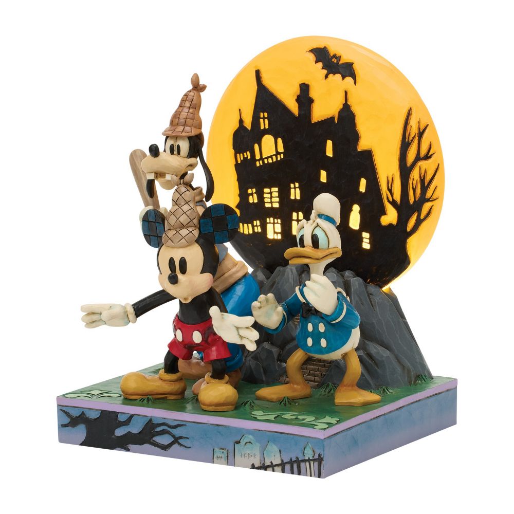 Mickey Mouse and Friends ''Look Out! Ghosts!'' Light-Up Figure by Jim Shore - Lonesome Ghosts