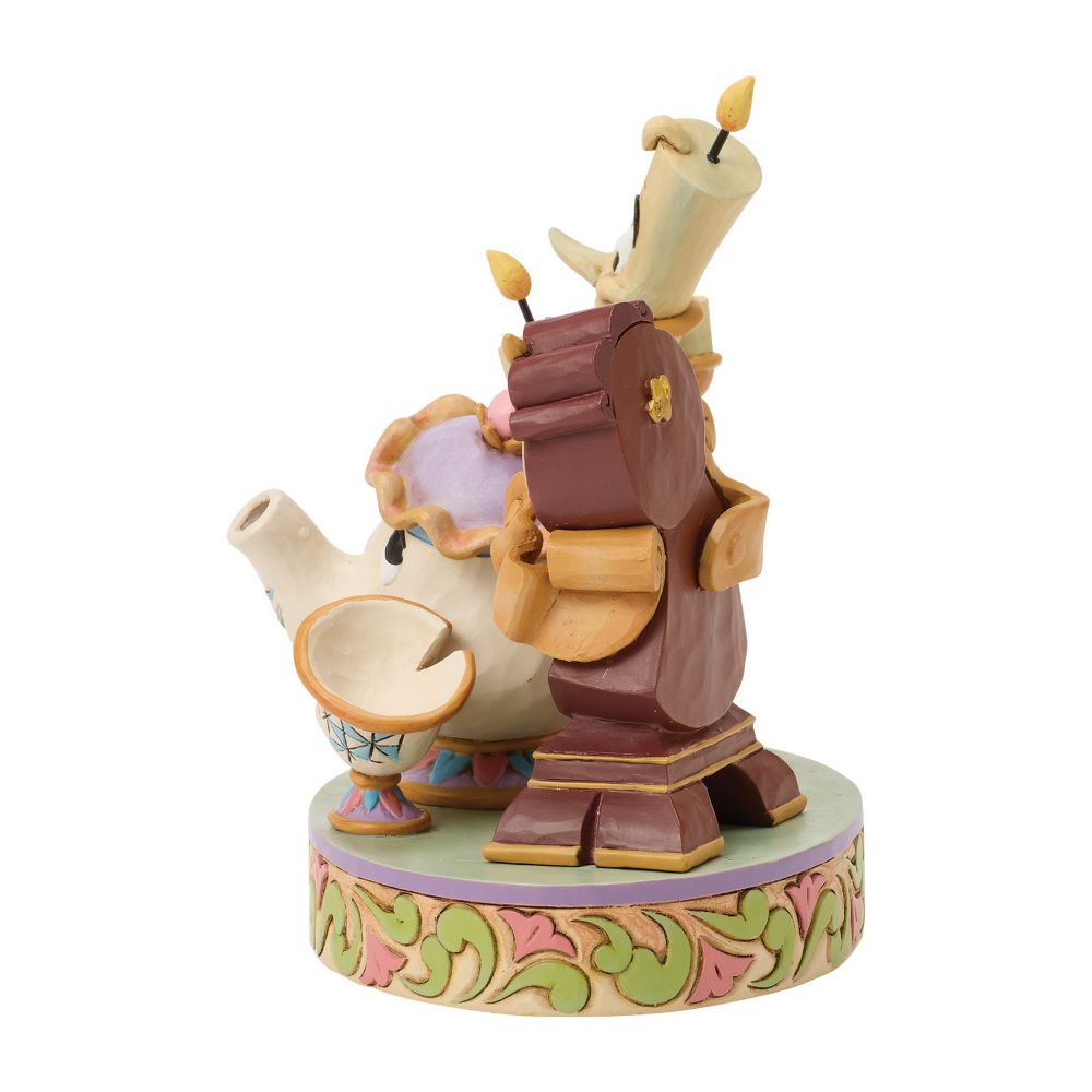 Mrs. Potts Chip Lumiere and Cogsworth ''The Heart of the Castle'' Figure by Jim Shore - Beauty and the Beast