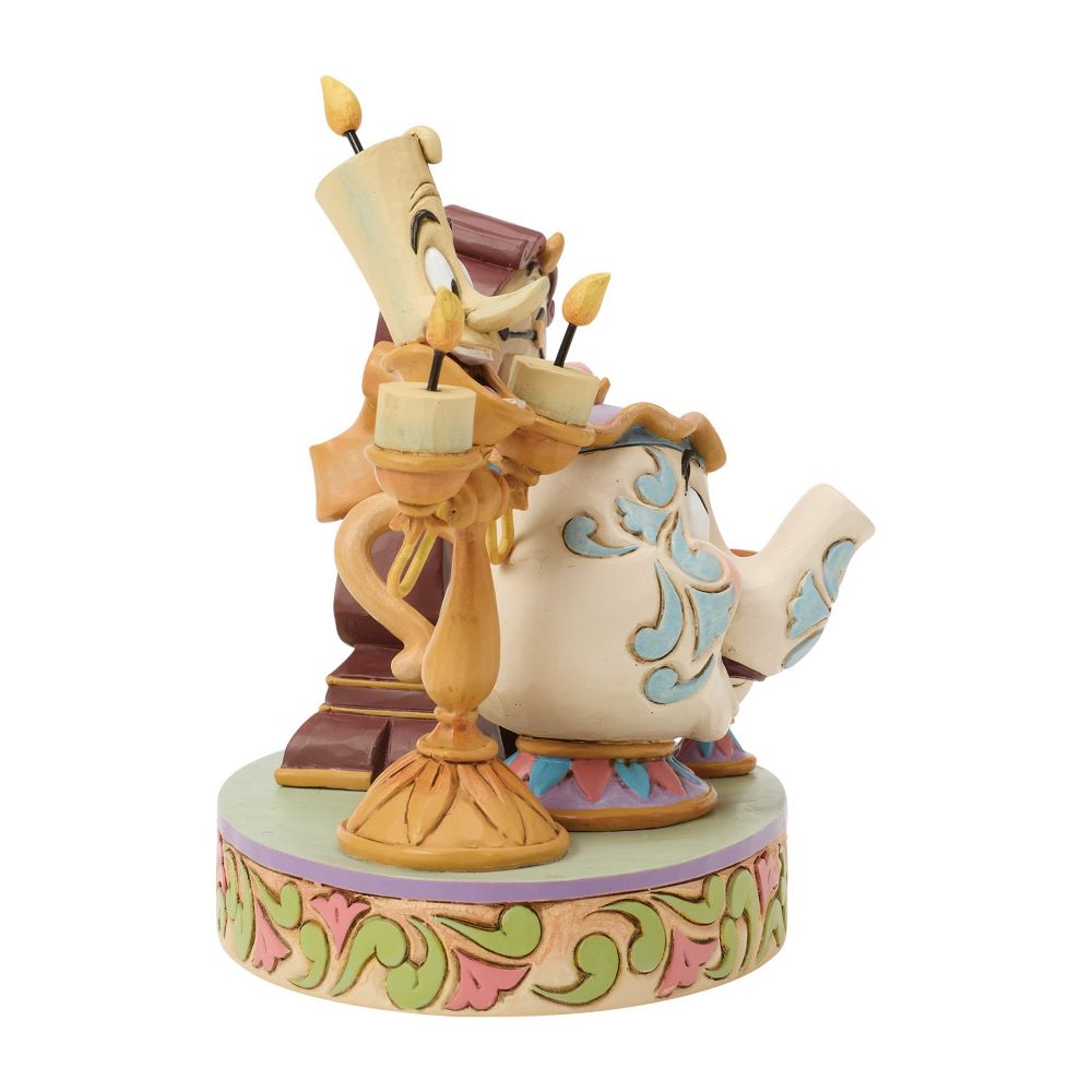 Mrs. Potts Chip Lumiere and Cogsworth ''The Heart of the Castle'' Figure by Jim Shore - Beauty and the Beast