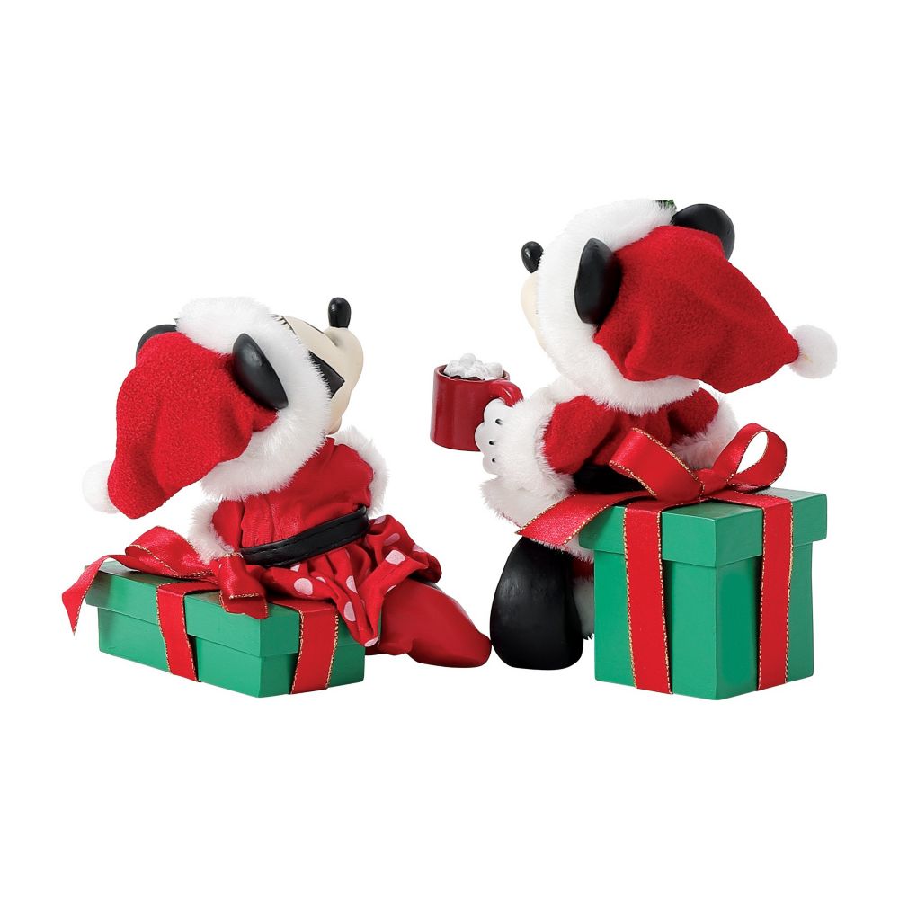 Mickey and Minnie Mouse ''Cocoa Break'' Holiday Figure Set by Department 56 Possible Dreams