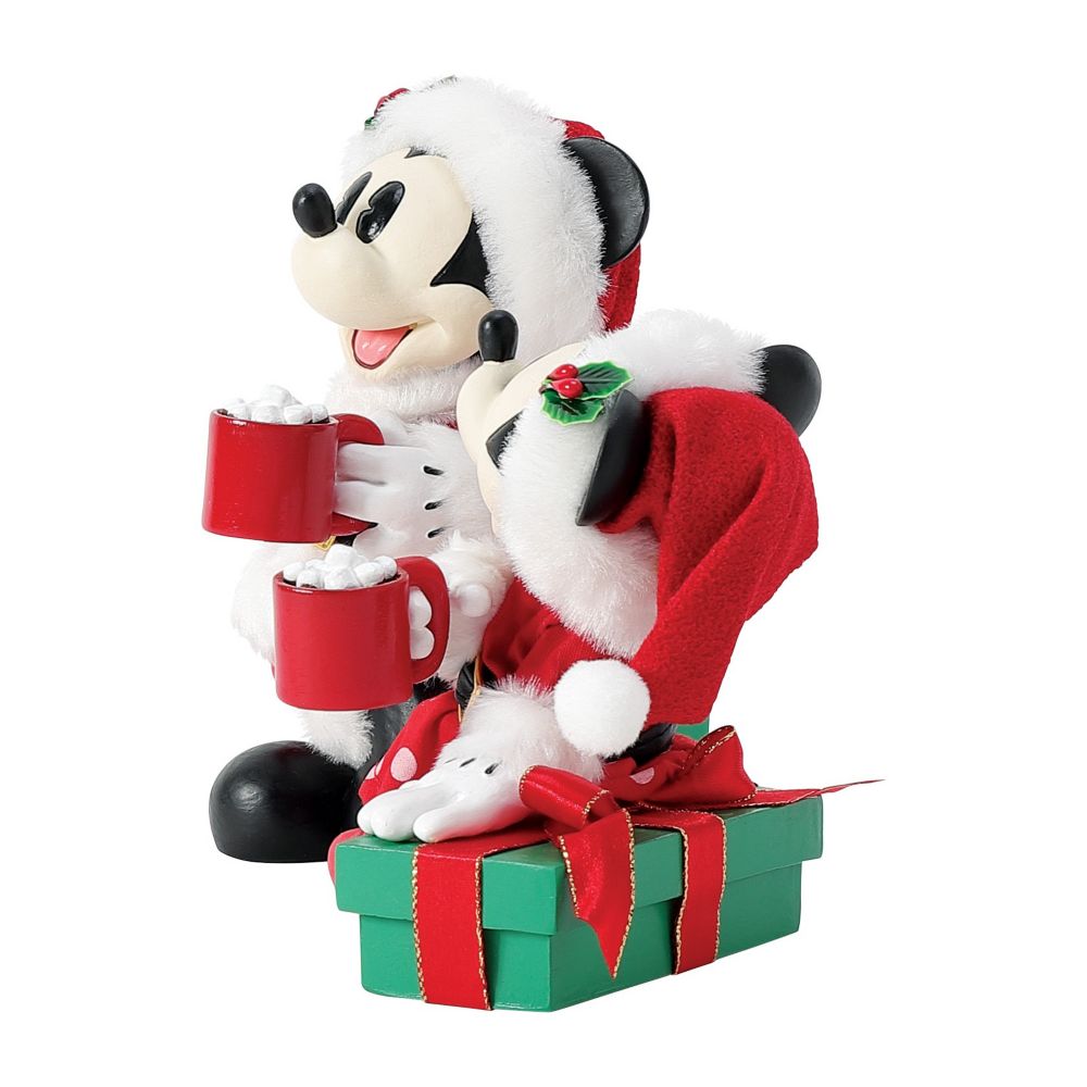 Mickey and Minnie Mouse ''Cocoa Break'' Holiday Figure Set by Department 56 Possible Dreams
