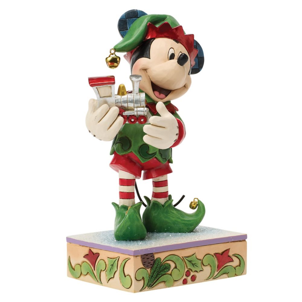 Mickey Mouse ''Elf on Track'' Figure by Jim Shore - Special Edition