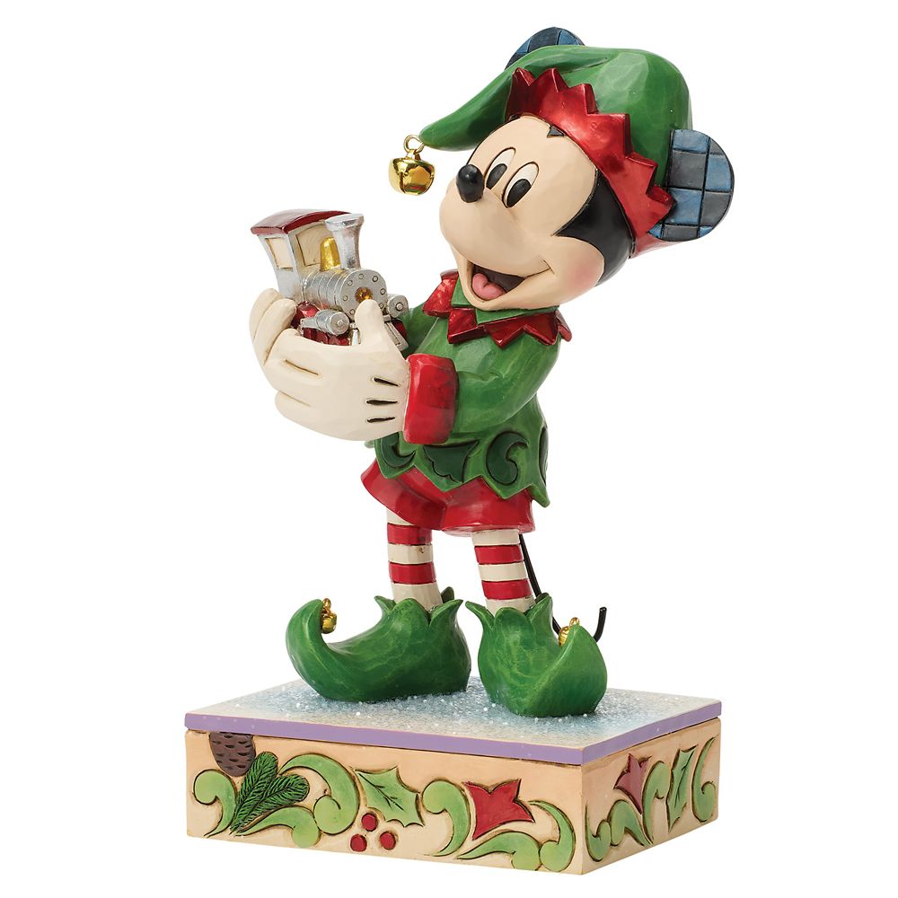 Mickey Mouse ''Elf on Track'' Figure by Jim Shore - Special Edition