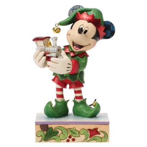 Фигурки Jim Shore Mickey Mouse ''Elf on Track'' Figure by Jim Shore – Special Edition