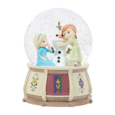 Anna, Elsa and Olaf ''Do You Want to Build a Snowman?'' Musical Snow Globe by Precious Moments – Frozen