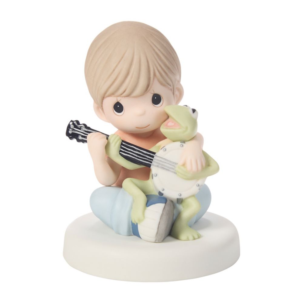 Kermit and Boy ''Music is What Friendship Sounds Like'' Figure by Precious Moments &ndash; The Muppets