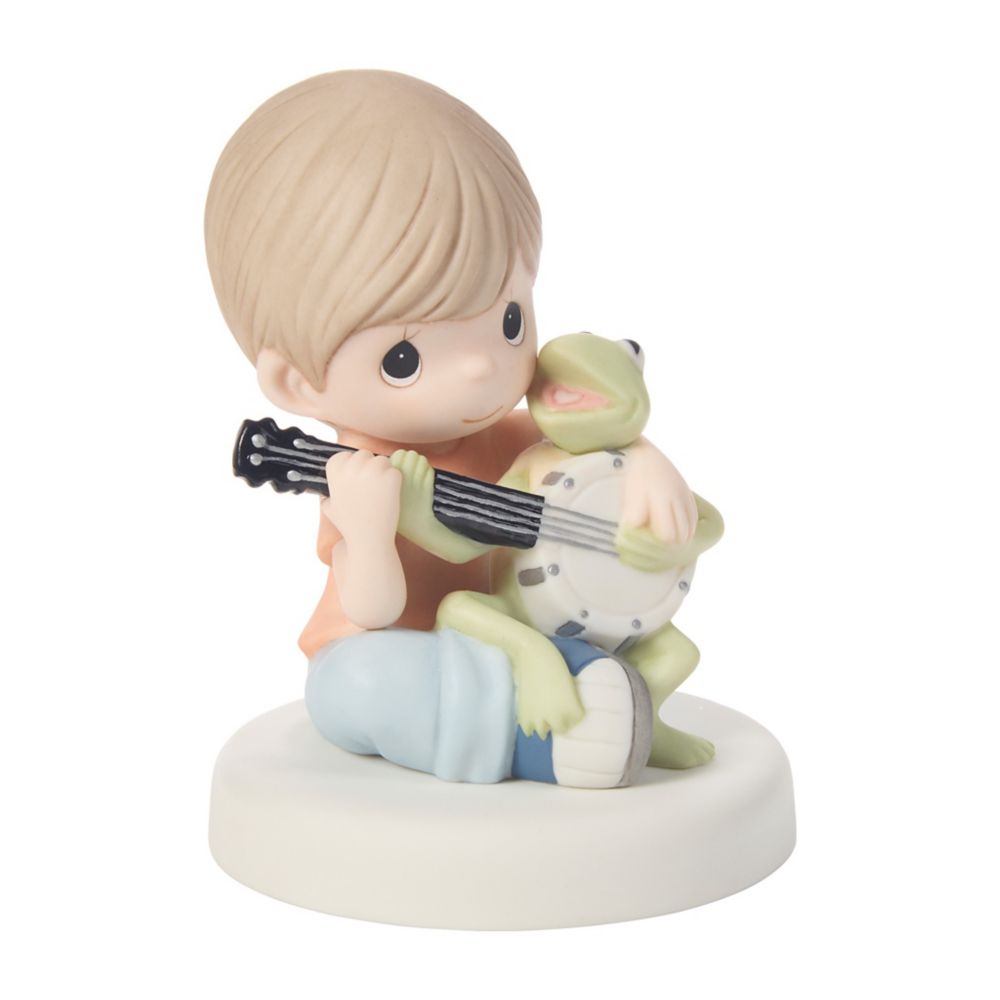 Kermit and Boy ''Music is What Friendship Sounds Like'' Figure by Precious Moments &ndash; The Muppets