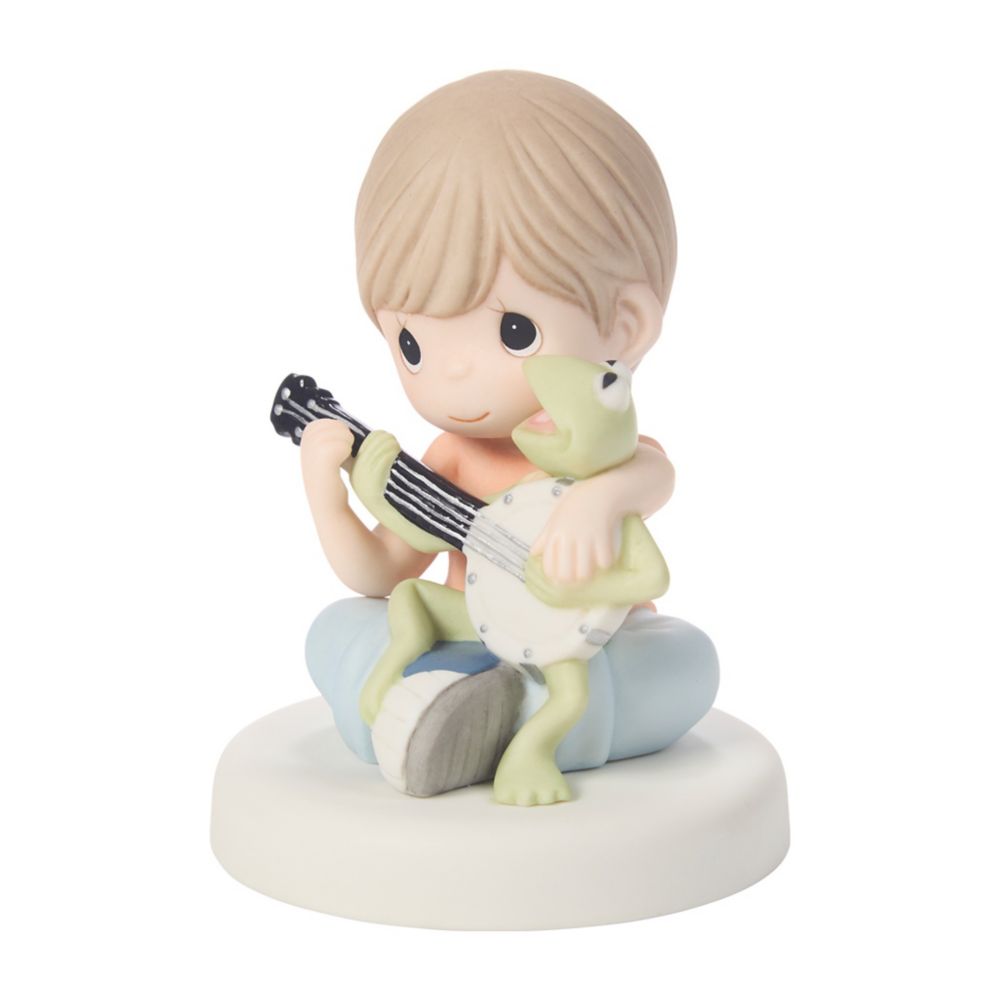 Kermit and Boy ''Music is What Friendship Sounds Like'' Figure by Precious Moments &ndash; The Muppets