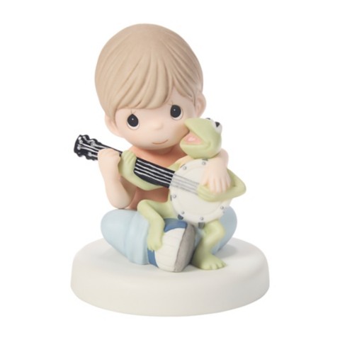 Фигурки Precious Moments Kermit and Boy ''Music is What Friendship Sounds Like'' Figure by Precious Moments – The Muppets