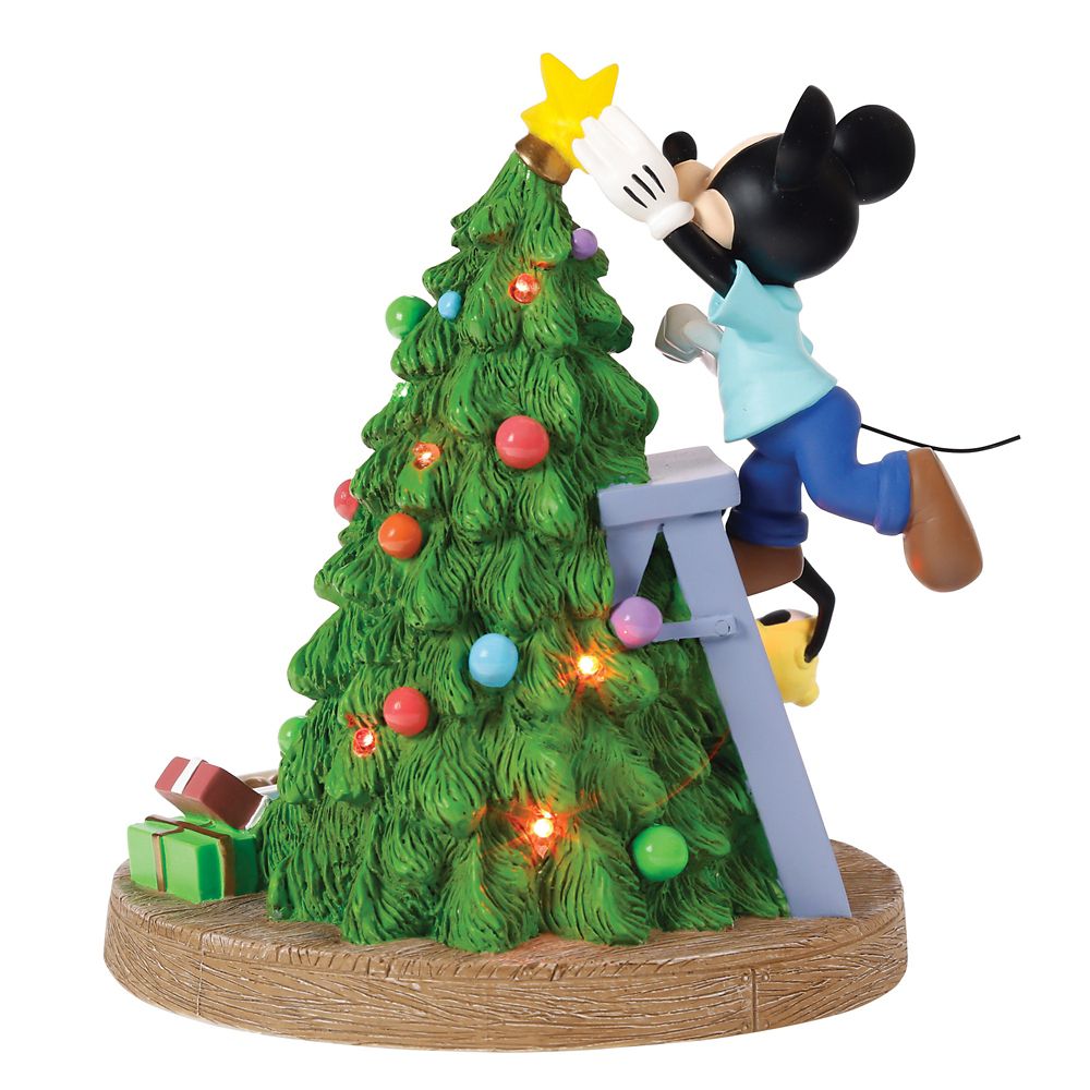 Mickey Mouse and Friends ''Bring Home the Holiday Cheer'' Light-Up Figure by Precious Moments &ndash; Pluto's Christmas Tree