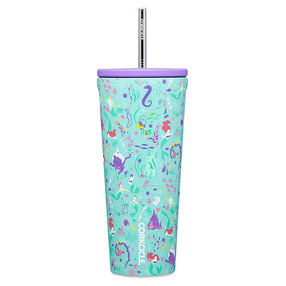 The Little Mermaid Stainless Steel Tumbler with Straw by Corkcicle