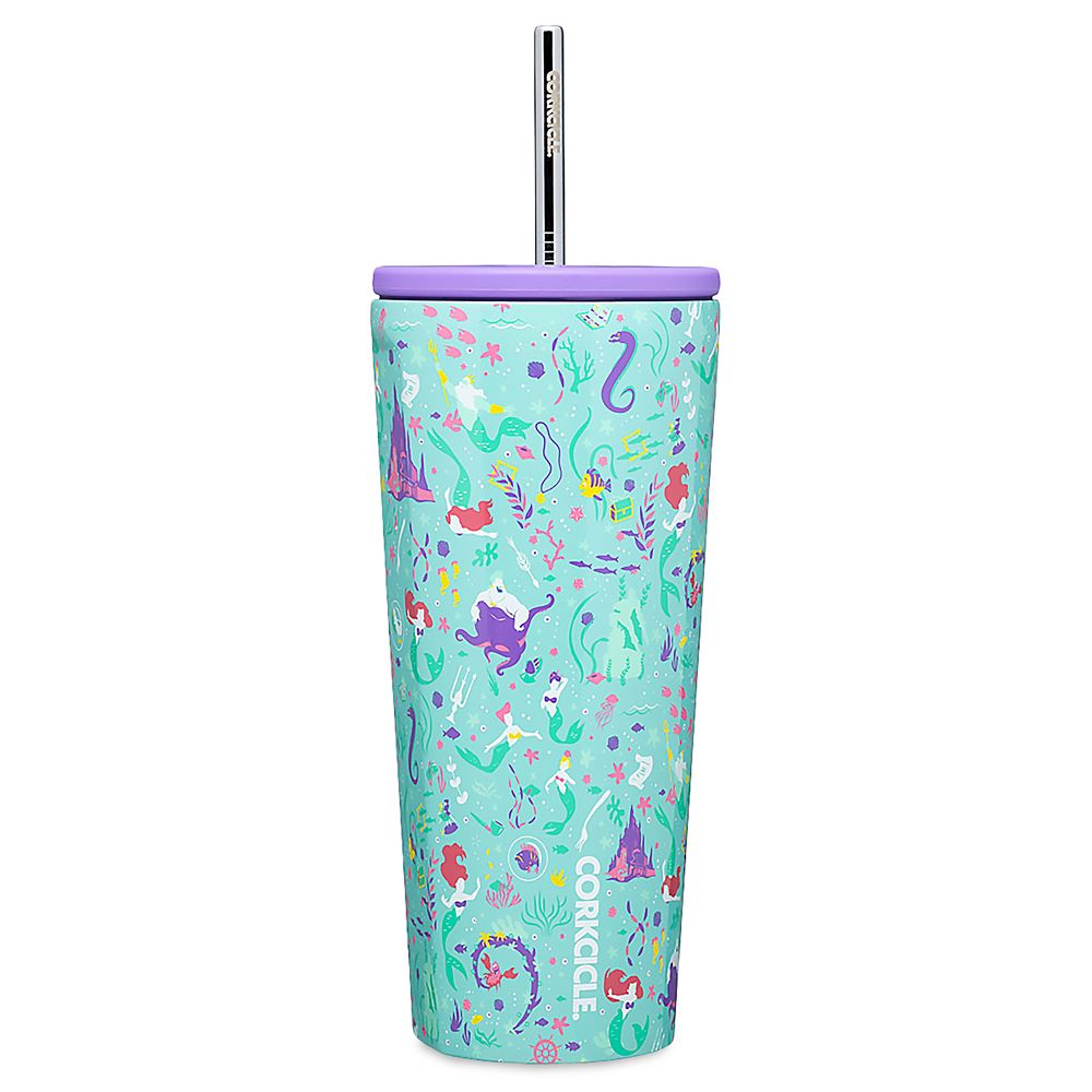 The Little Mermaid Stainless Steel Tumbler with Straw by Corkcicle
