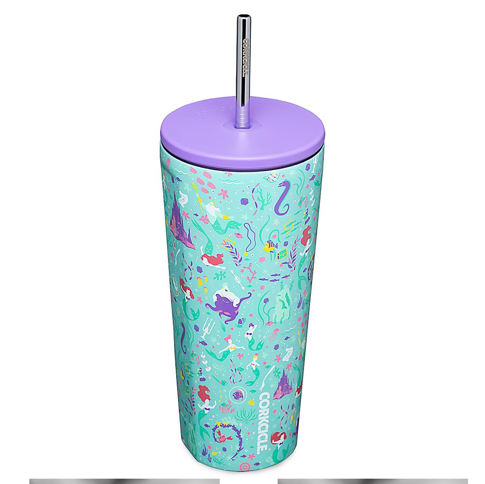 The Little Mermaid Stainless Steel Tumbler with Straw by Corkcicle