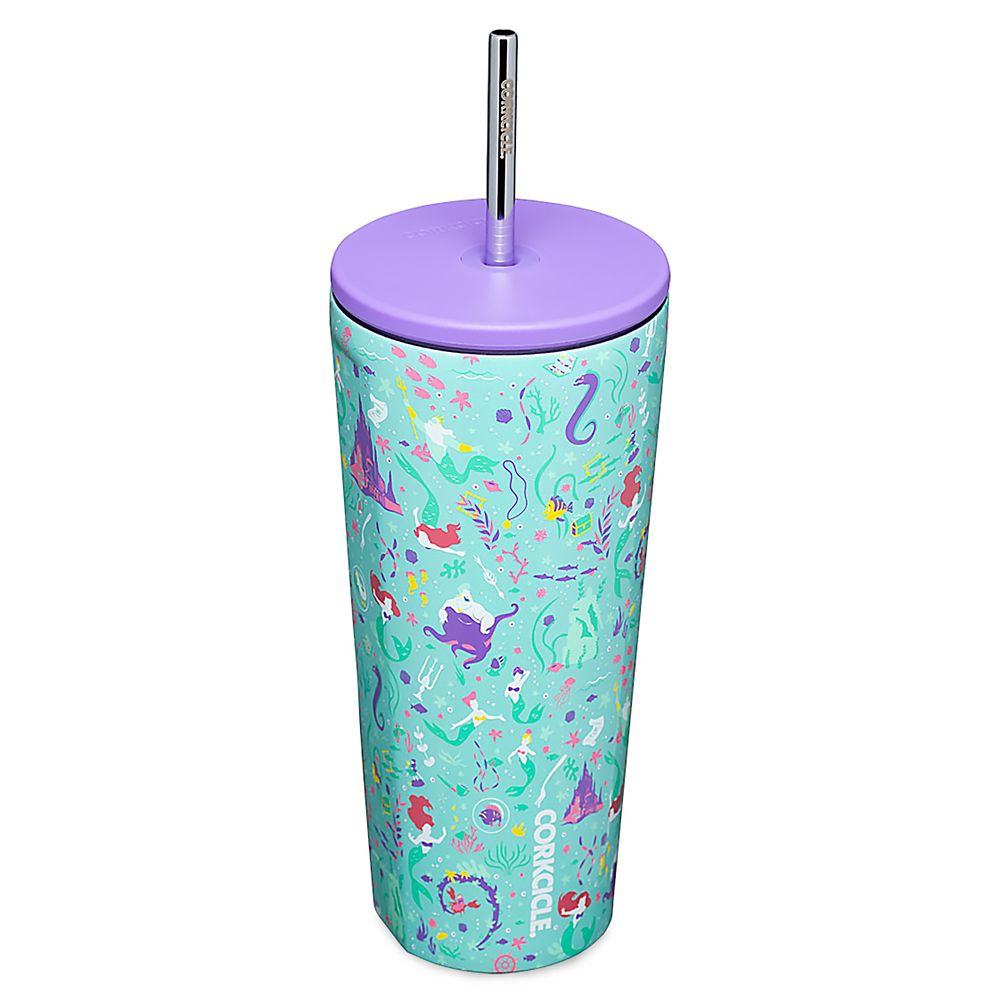 The Little Mermaid Stainless Steel Tumbler with Straw by Corkcicle