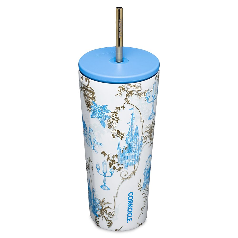 Beauty and the Beast Stainless Steel Tumbler with Straw by Corkcicle