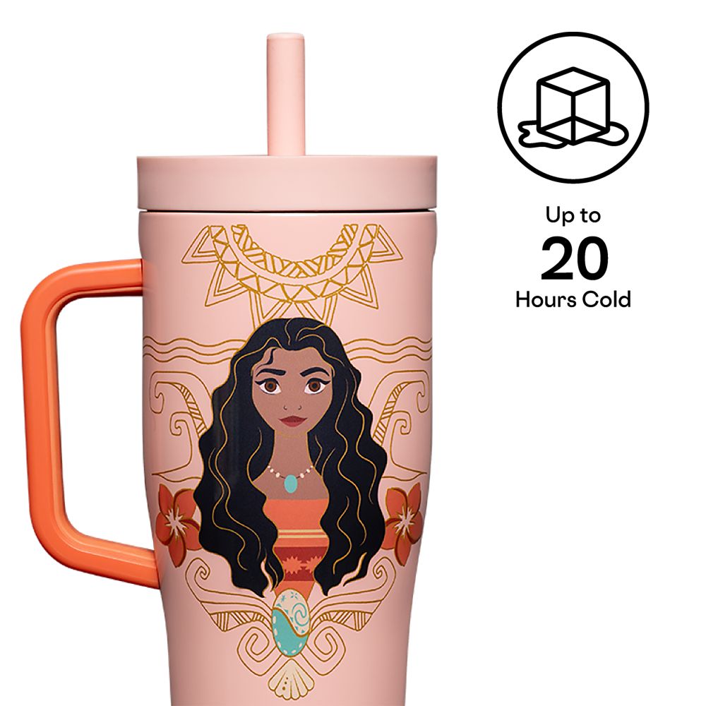 Moana Stainless Steel Cruiser Cup with Straw by Corkcicle - Disney Princess