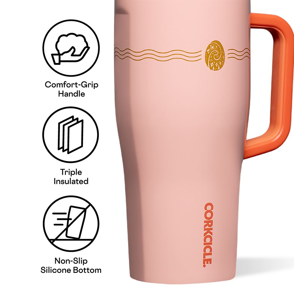 Moana Stainless Steel Cruiser Cup with Straw by Corkcicle &ndash; Disney Princess