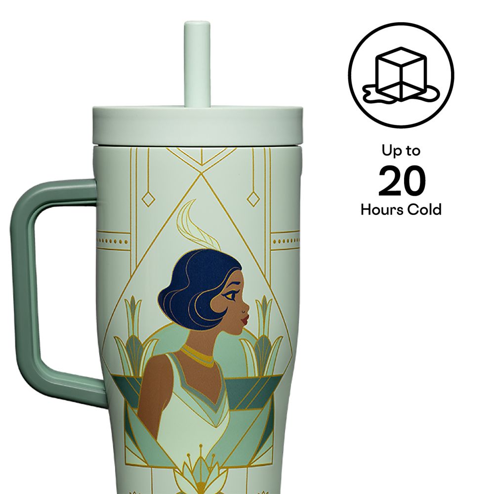 Tiana Stainless Steel Cruiser Cup with Straw by Corkcicle - Disney Princess