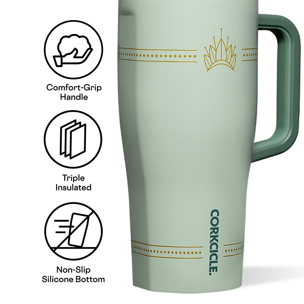 Tiana Stainless Steel Cruiser Cup with Straw by Corkcicle &ndash; Disney Princess