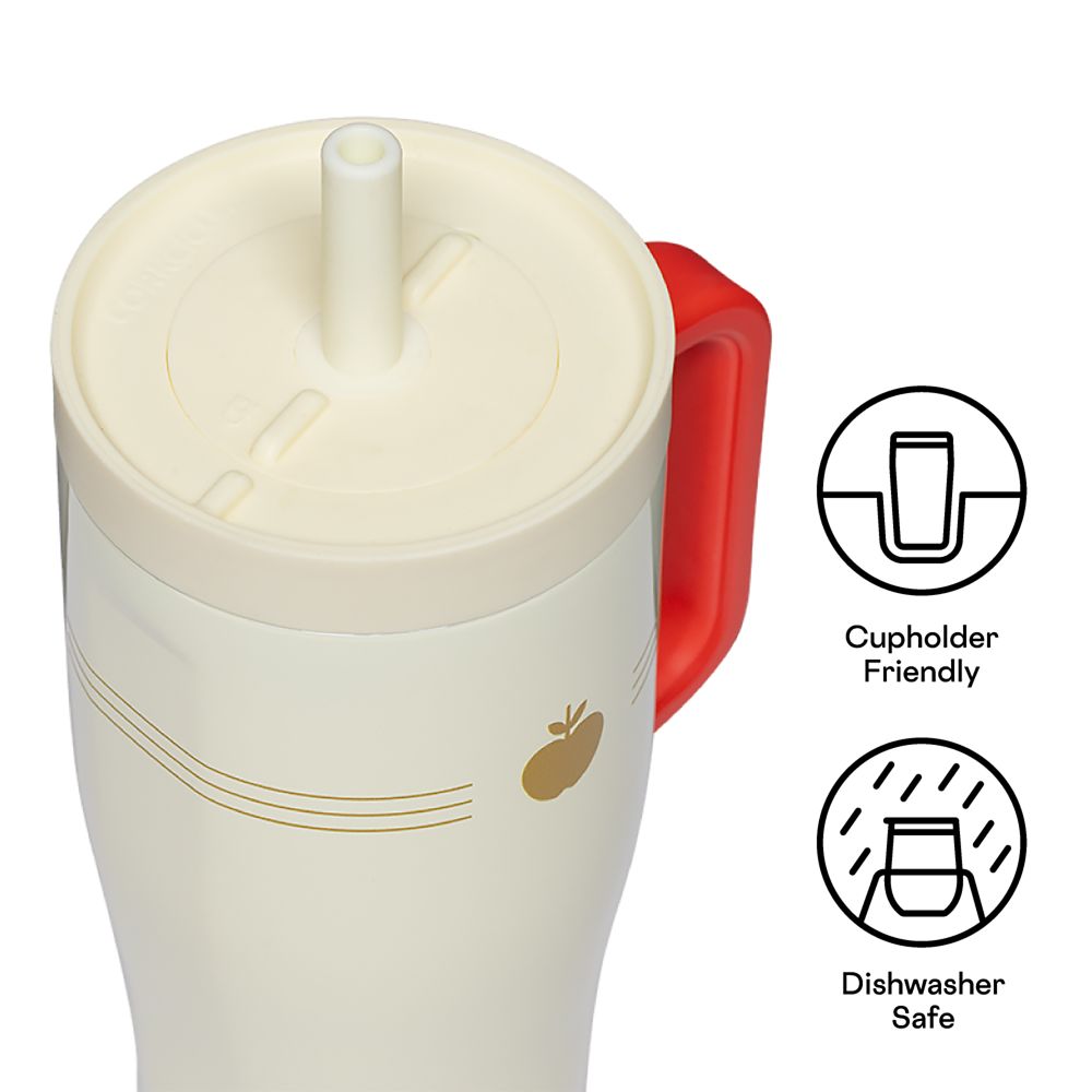 Snow White Stainless Steel Cruiser Cup with Straw by Corkcicle &ndash; Disney Princess