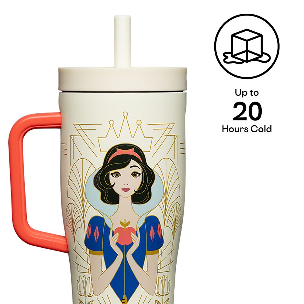 Snow White Stainless Steel Cruiser Cup with Straw by Corkcicle &ndash; Disney Princess