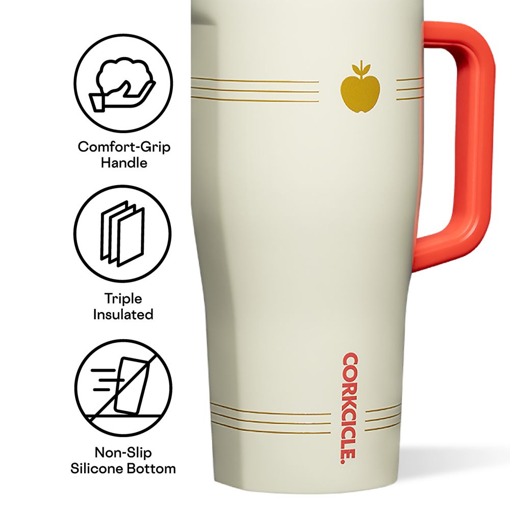 Snow White Stainless Steel Cruiser Cup with Straw by Corkcicle &ndash; Disney Princess