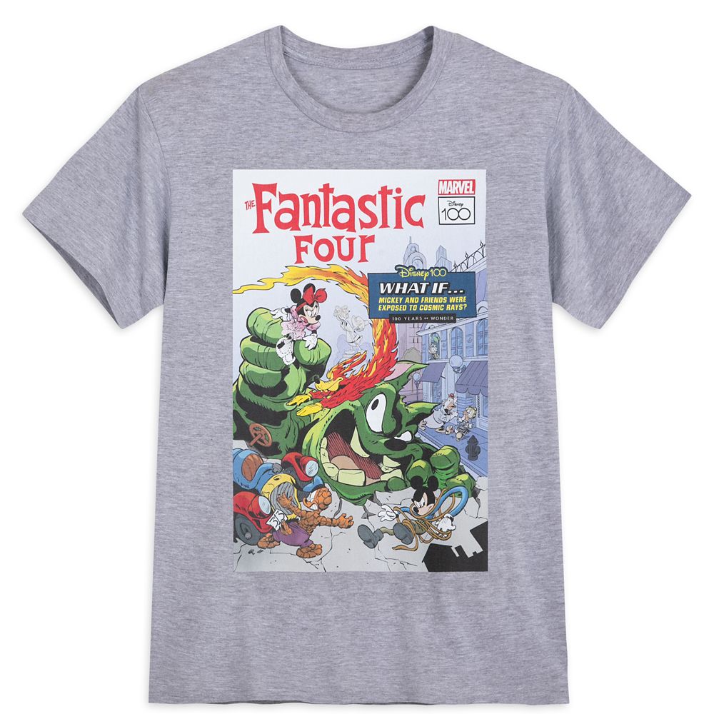 Mickey Mouse and Friends Fantastic Four Comic T-Shirt for Adults Disney100