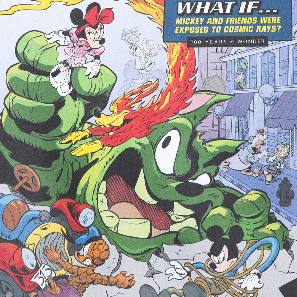 Mickey Mouse and Friends &ndash; Fantastic Four Comic T-Shirt for Adults &ndash; Disney100