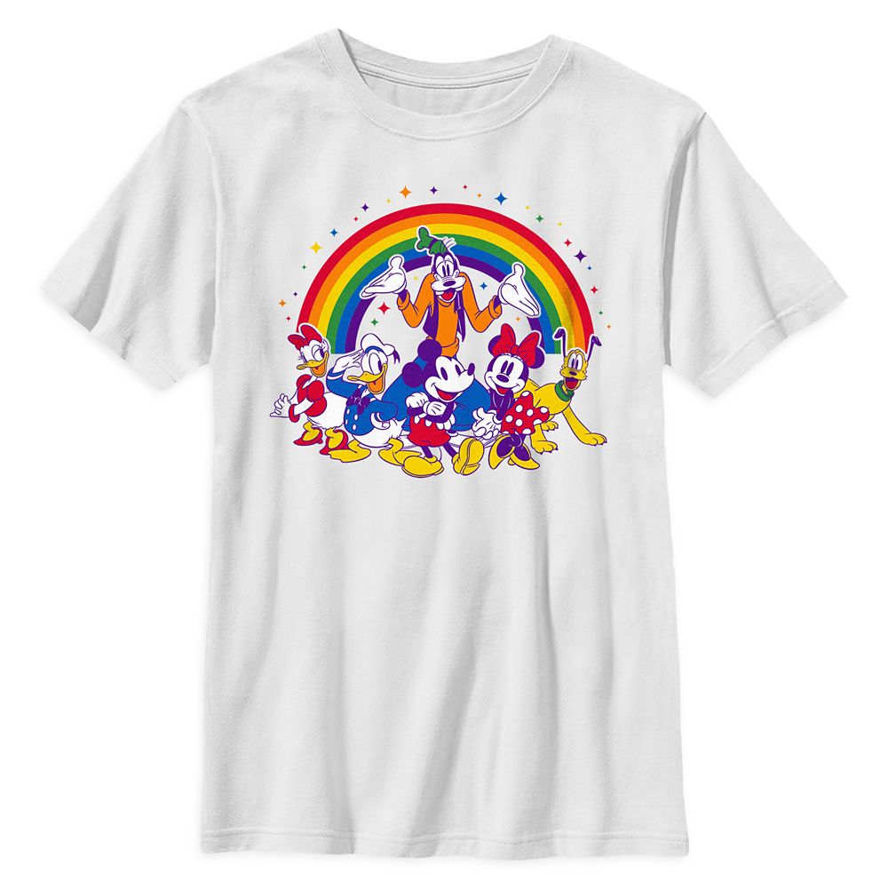 Mickey Mouse and Friends Rainbow T-Shirt for Kids Disney Pride Collection