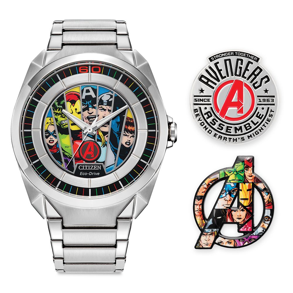 Avengers 60th Anniversary Watch and Pins Box Set by Citizen - Limited Edition