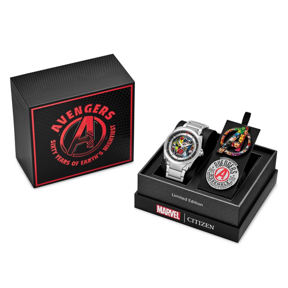 Avengers 60th Anniversary Watch and Pins Box Set by Citizen - Limited Edition